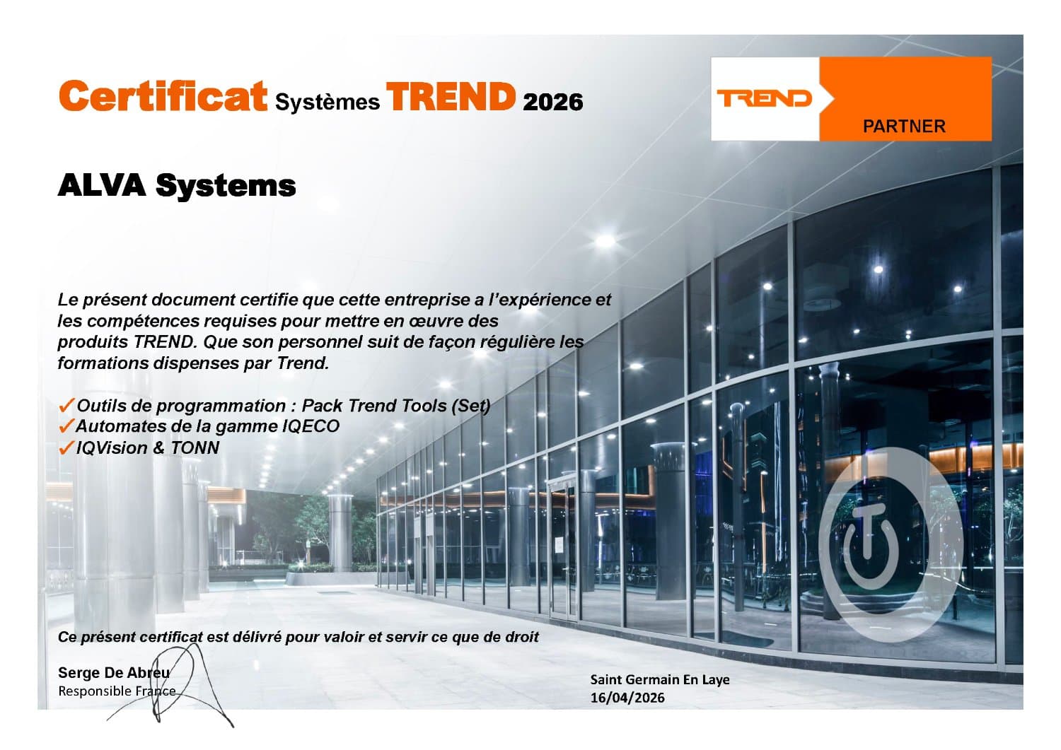 Trend Control Systems Partner · IQECO · IQVision · TONN
